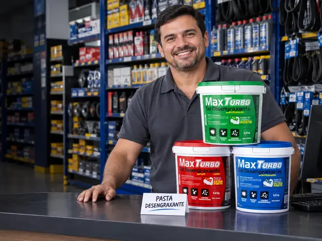 Pasta desengraxante MaxTurbo para lojas de autopeças
